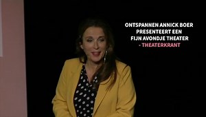 MOOIE LIEDJES EN PORTIE ZELFSPOT Annick Boer is bij het grote publiek bekend van haar typetjes in Kopspijkers, Kanniewaarzijn en de TV-Kantine. Daarnaast trekt ze met eigen werk door de theaters. Volgens de Volkskrant smaakte haar eerste cabaretvoorstelling naar meer en dat vond Annick zelf ook. Haar 2e voorstelling 'Deze is nog beter', onder regie van de onlangs en veel te vroeg overleden Wimie Wilhelm, staat zaterdag 6 januari bij ons op de planken. Onder begeleiding van pianist en componist J