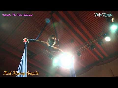 Pole Assassin Performs on Silk Ropes @KOD