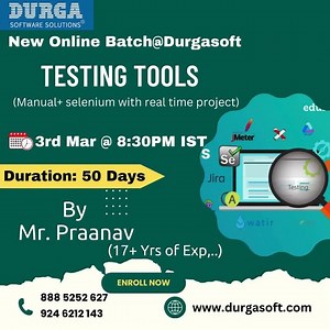 Testing Tools Online Training | Manual + Selenium with Real-Time Project | DurgaSoft| 3rd March 2025