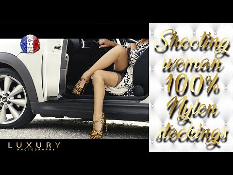 💋 Nylon car ride and garter belt