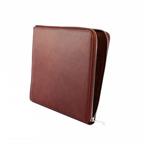 [Hot Item] Zipper File Folder A3 Paper Organizer Pouch Custom Leather Document Bag A4