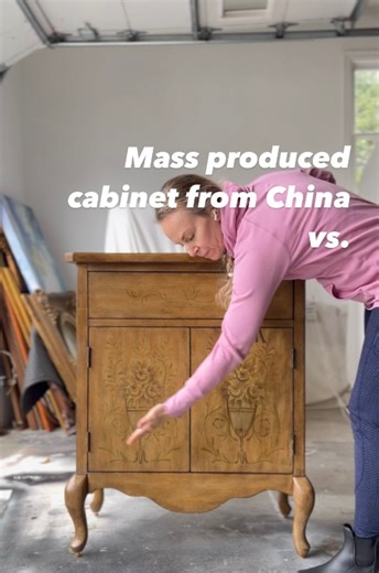 Mass Produced Cabinet made in China gets an unexpected redo! 😍🍑 | ReLove ReStore