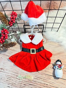 Adorable Santa Hat Dog Dress - Perfect for Holiday Photos! Dress for Pets, Christmas Dress for Dog, Christmas Dog Outfit, Cute Dog Costume - Etsy