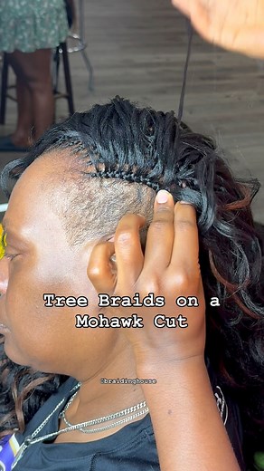Yes we can install Tree Braids on a Mohawk Cut. Call us or simply walk in. Two locations in Baltimore: Security Mall: 410-277-3330 (parking lot #18) Or 5900 Reisterstown Rd: 410-225-9797. | The Braiding House