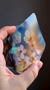 20K views · 915 reactions | A piece of raw natural opal gemstone with flower shaped fiber inclusions inside the stone, wow cool #gems #opal | Gemstone and jewelry | Facebook