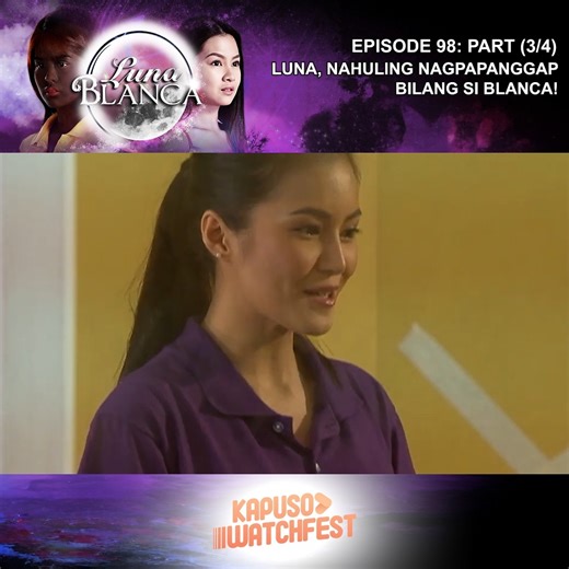 Luna Blanca is a story about Rowena, the last descendant of Luna, a woman with a mystical twin shadow named Celestina. Rowena grows up under the protective wing of her grandfather, Lolo Igme, and falls in love with Luis, the rich and kind-hearted unico hijo of Doña Consuelo. One day, Rowena gets lost in the forest and sees an unknown creature - a dark and terrifying engkanto - which rapes her. She gives birth to twin girls, Blanca and Luna, with different features. Luna gives up Blanca for adopt