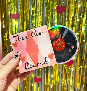 Holographic Vinyl Record Sticker: Valentine's Day Album Cover Gift - Etsy