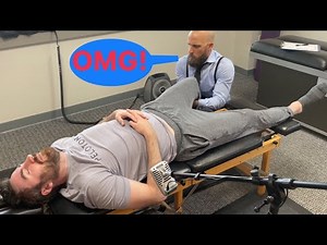 VERY CLUNKY HIP SOCKET* Disc Bulge Gets Ring Dinger® Relief. Non-Intentional ASMR Chiropractic.