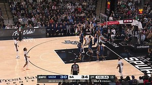 Harrison Barnes pump fakes and jams it baseline