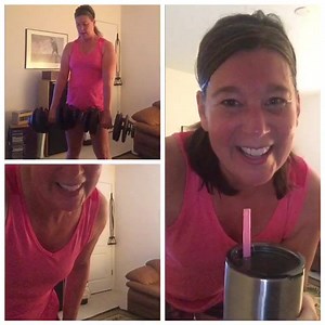 True Lift and Hiit leg workout...in/out, shower-time! Btw, you could totally do this with no weights at all if you're just starting and you would still feel it, I promise! This is why our 🚂 virtual health movement group 🚂 works so well! We are in this together, but we each choose the program or the intensity that suits us at the time! I don't have to do the workout you're doing, and you don't have to do mine. Heck, we don't even have to live in the same state? yet we can still be there for eac
