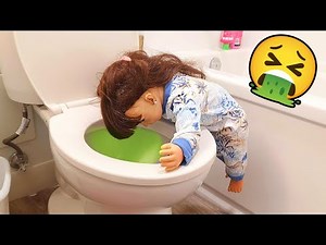 Reborn Girl Gets Sick From Candy And Throws Up Role Play