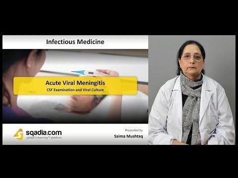 Acute Viral Meningitis | CSF Examination and Viral Culture