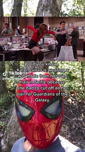 Karen Gillan's Unique Wig for Selfie and Her Transformation into Nebula