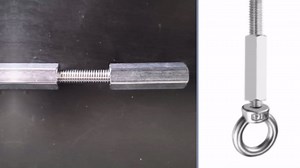 10-Pack M6 Hex Coupling Nut, Galvanized Low Carbon Steel Hex Connector, Rod Coupling Nuts(10x15mm)