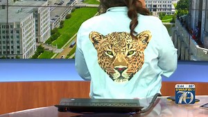 Our 9Sports team has been working hard on our Southern Jaguars Football Special: Fighting For First. 🏉 Don't miss it! It airs tomorrow at 6:30 p.m.! You can watch it on WAFB Channel 9 and WAFB . I picked up this beautiful jaguar bomber jacket at Fleurty Girl Baton Rouge last week. I was stoked to wear it today! LET'S GEAUX JAGS! 💙💛 www.wafb.com/content/sports | Liz Koh WAFB