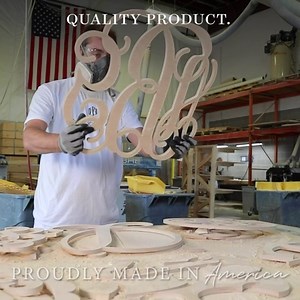 Personalized Wooden Letter Wall Decor - Single Curved Font Alphabet Letters From Name - Wood Sign for Baby Nursery, Door, Kids Room - Baby Shower Gift - Custom Art For Your Home by 48 Hour Monogram