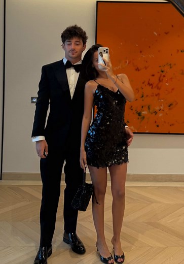 Charles Leclerc WAG Alexandra Leclerc iconic mirror selfie