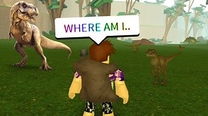 Visiting the giant dinosaur island in Roblox Explorer Simulator
