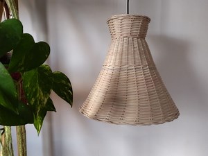 Suspension Lamp in Natural Wicker. Suitable for Living Room, Bedroom, Kitchen, Study, Bedroom. Styles: Boho, Modern - Etsy