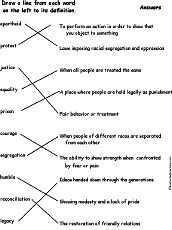Matching Match The Following Terms With The Correct Definition