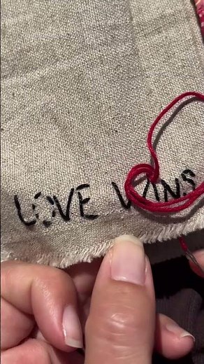 Embroidered lettering magic m 🪄 🧵💗💗💗see the full video 👀