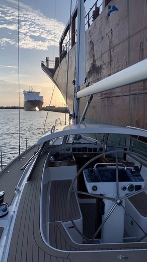 7K views · 64 reactions | Delivering a new Hallberg Rassy 44 and loading it onto a ship. She's going to Philadelphia! #halcyonyachts #yachtdelivery #sailing #yachting #hallbergrassy | Halcyon Yachts - International Yacht Delivery | Facebook