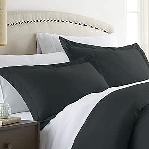 Linen Market Pillow Sham Standard Black