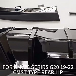 CHIESMA Fit for BMW 3 Series G20 Rear Diffuser, Compatible with M Sport 330i 340i 320i 330e M340i 2019-2022, Matte Black ABS Rear Bumper Lip Spoiler Lower Bumper