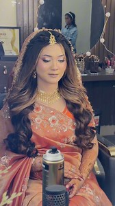 Orange bride 🙈🧡 Makeover: Elegant Touch By Radia Saree from : Amorous As | Mahmuda Rahman Chaity