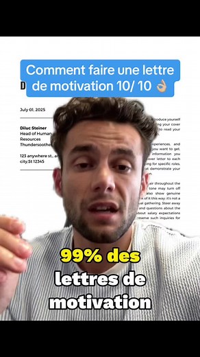 Comment faire une lettre de motivation 10/10 👌🏼