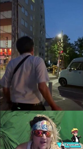 Old Japanese Guy Caught Peeping into Apartment Window
