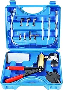 Brake Bleeder kit Hand-held Vacuum Pump Tester kit and Clutch Bleeder with Adapters for Automotive and Motorcycle Brake System Bleeding