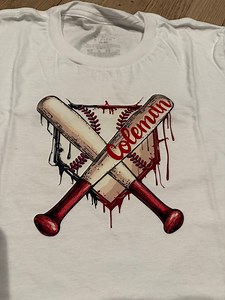 Baseball Drip Shirt - Etsy