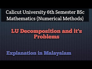 LU decomposition and its problems