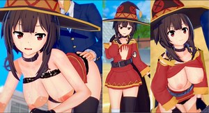 [Hentai Game Koikatsu! ]Have sex with Big tits KonoSuba Megumin.3DCG Erotic Anime Video.