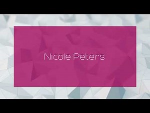 Nicole Peters - appearance