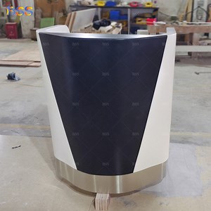 [Hot Item] Airport Reception Desk Boarding Gate Service Desk Custom Corian Solid Surface Airport Check in Information Podium Table & Desk