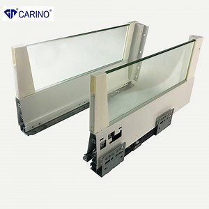 [Hot Item] F219 Soft Close Glass Side Undermount Drawer Slide Slim Drawer Box