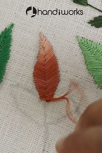 Leaves Embroidery... | HandiWorks