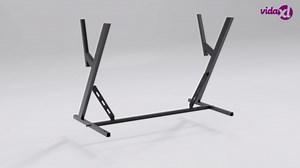 vidaXL Gaming Desk Black Engineered Wood, Iron Medium Ergonomic