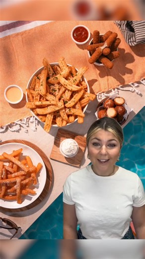 6.4K views · 32 reactions | Our Summer Snack Menu is so fire, you'll be thankful for the AC  These new faves are available all summer:  Cinnamon Sugar Donut Holes  Funnel Cake Fries 龍 Garlic Parmesan Fries ️ Spicy Mozzarella Sticks | Regal | Facebook