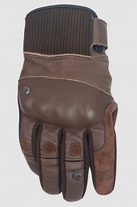 Brown Protective Motorcycle Gloves With Smart Touch Fore Finger