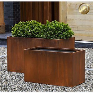 [Hot Item] High Quality Factory Supply Corten Steel Rectangular Flower Pot/Factory Wholesale Planter