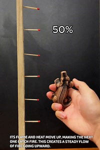 61K views · 65 reactions | Matchstick Chain Reaction in Action #ChainEffect #FlameFlow #FunWithScience | Fatafatnews | Facebook