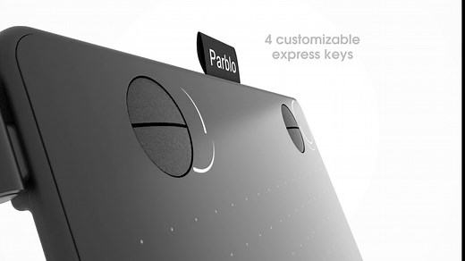 Parblo A640 6x4 Inch Graphics Drawing Tablet, Black, 8192 Levels Battery-Free Stylus Pen, Windows, macOS, Drawing, Painting