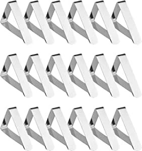 Amazon.com: 18 Packs Tablecloth Clips Table Cloth Cover Clamp for Picnic Tables Stainless Steel Picnic Table Cloth Holders Outdoor Table Cover Clips Clamps Adjustable Fixing Picnic Table Clips, Silver : Patio, Lawn & Garden
