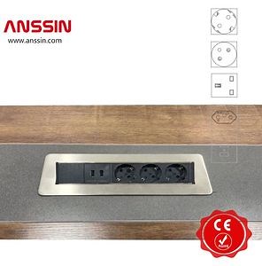 [Hot Item] Conference Table Power Strip Office Flip up Table Hidden Socket
