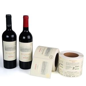 [Hot Item] Customization Personalized Self-Adhesive Printing Packaging Stickers Printed Red Wine Bottle Labels
