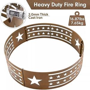 [Hot Item] Portable Detachable Outdoor Star Design Fire Ring BBQ Heavy Duty Fire Pit