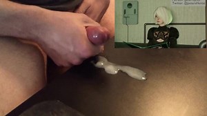 Futanari 2B&comma; Amber&comma; Miku and more cum inflation - They get super filled&excl;